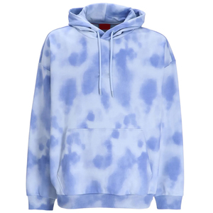 Sudadera con Capucha Unisex Gris, Bordado Desgastado, Estilo Urbano, Corte Holgado, Logotipo Frontal, 100% Algodón, Felpa Francesa Transpirable, Acabado Ácido - Product Image 1