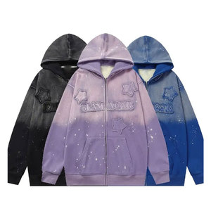 Hoodies brodés effet vieilli en coton mélangé, service OEM, pour hommes, collection 2026, les plus vendus - Product Image 1