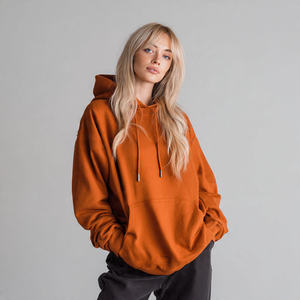 Hoodie OEM à épaules tombantes pour femme, style streetwear oversize, en coton et polyester, coupe ample, pour l'hiver - Product Image 6
