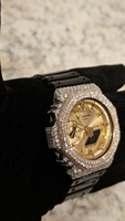 Montre pour homme Starspire Jewels, design personnalisé, G Sho, diamant Moissanite VVS, lunette en laiton argenté, style Hip Hop, luxe