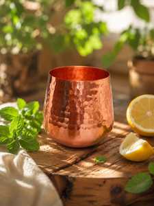 Taza de Cobre Puro Hecha a Mano de Lujo, Diseño Martillado para Moscow Mule, Copa de Cóctel, Taza de Cerveza Metálica, para Restaurante o Bar, con Logotipo Personalizado - Product Image 5