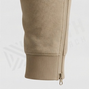 Ensemble de survêtement à capuche pour homme, couleur unie, sweat-shirt et pantalon à fermeture éclair intégrale, tenue décontractée d'automne, 100% coton, poids moyen, coupe classique - Product Image 6