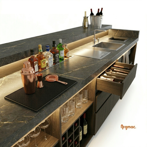 Juego de Bar Argmac con Marco de Madera Personalizado, Contemporáneo, Ecológico y Duradero para Uso Comercial en Hoteles y Restaurantes - Product Image 4
