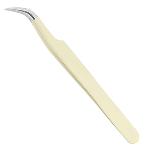 Pinzas para Pestañas de 90 Grados con Logotipo Personalizado al por Mayor, Juego de Pinzas de Acero Inoxidable con Punta de Fibra para Extensiones de Pestañas Postizas - Product Image 6