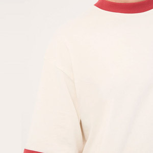 เสื้อยืดผ้าแคนวาสผสมไหม/ฝ้าย ยืดหยุ่นสูง แขนสั้น ทรงปกติ ใส่สบายสำหรับฤดูร้อน ขายส่ง ผ้าเนื้อนุ่ม ซักแห้งเร็ว - Product Image 5