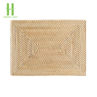 Sous-plat rond en bambou artisanal, style bohème, écologique, pour décoration murale, fabriqué au Vietnam