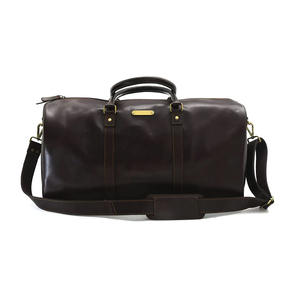 Sac de sport vintage en cuir véritable de luxe, décontracté, durable, avec fermeture éclair, pour la gym et l'entraînement - Product Image 4