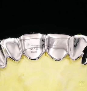 Fit Honeycomb Cross Grillz Custom 925 Sterling Silver with VVS Moissanite Diamond <b>Tester</b> Approved - Product Image 3
