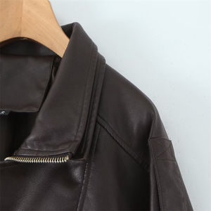 Veste coupe-vent vintage en cuir Ralph Columbia, style polo, personnalisée, avec doublure polaire Sherpa, réfléchissante, style bomber, veste vintage Starter - Product Image 4