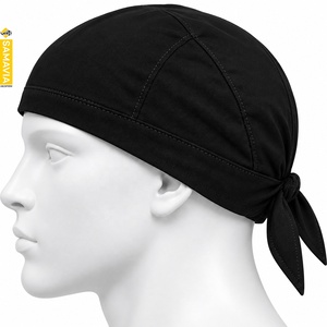 SAMAVIA Black Nylon <b>Scrub</b> <b>Cap</b> With Tie Back Casual Medical Headwear For Healthcare Uniform Apparel Accessories - Product Image 4