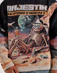 Hoodie personnalisable vintage délavé à l'acide 430 g/m² en molleton bouclette vierge avec effet vieilli et doublure gaufrée pour homme - Product Image 4