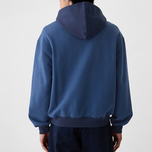 Sudadera con Capucha de Forro Polar para Hombre, de Alta Calidad, Estilo Urbano, 100% Algodón, Tallas Grandes, Lisa, Teñida, con Estampado 3D y Cremallera - Product Image 4