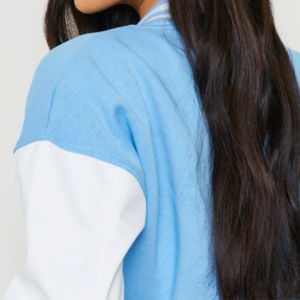 Nueva llegada al por mayor: Chaqueta universitaria corta con logo de alta calidad para mujer, la mejor chaqueta de moda a precio económico, servicio OEM. - Product Image 3