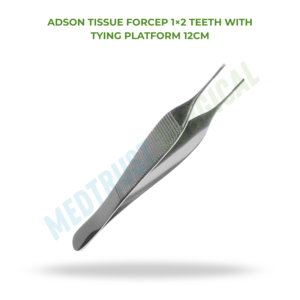 Adson Tissue Forcep 1x2 Teeth 12cm Surgical Instrument Tissue Holding Forceps With Tying Platform - Product Image 2