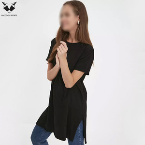Camiseta larga para mujer Modest Wear, blanca y negra, 2 piezas, ajuste holgado, informal, cómoda, de algodón suave, para uso diario. - Product Image 5