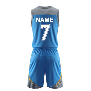 Vente en gros de maillots de basket-ball unisexes de haute qualité, 100% polyester respirant, taille plus, design personnalisé sublimé, n'importe quel nom et numéro - Product Image 3