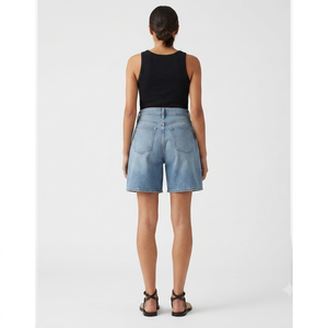 Shorts en jean décontractés OEM 2026 de haute qualité pour femmes, shorts en jean boutonnés d'été, streetwear tendance, shorts en jean personnalisés - Product Image 5