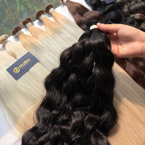 Extensiones de Cabello Humano Vietnamita con Punta de Queratina, Ondulado Natural, Súper Doble Trama, Color Piano, Mini Puntas Planas - Product Image 2
