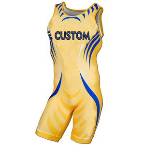 Meilleures ventes : Maillots de lutte personnalisés par sublimation, en Spandex/Polyester, tissu 220g, créez votre propre design, très demandés, grandes tailles - Product Image 4
