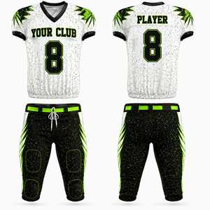 Uniforme de Fútbol Americano de Manga Corta, Transpirable, de Talla Grande, con Diseño Personalizado de Alta Calidad, Sublimado o Bordado - Product Image 2