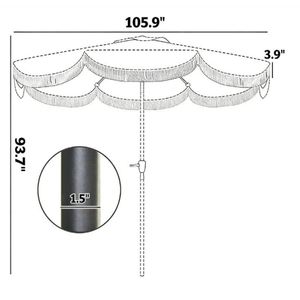 Ombrellone da Esterno per Terrazza e Cortile Senza Base - Ombrelloni e Basi per Patio - Product Image 6