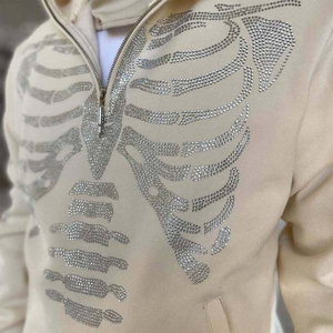 Sudaderas de Invierno para Hombre de Alta Calidad, Diseño Personalizado, 100% Algodón Orgánico, Ecológicas, Ligeras, con Pedrería y Patrón Sólido - Product Image 5