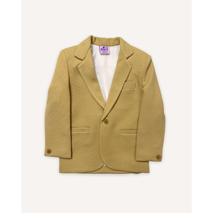 เสื้อเบลเซอร์เด็กผู้ชายสีเบจเนื้อผ้ามีเท็กซ์เจอร์ - Product Image 1