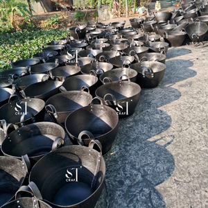 Cesta Multiusos de Caucho Reciclado, Duradera, Hecha a Mano, Maceta para Flores, Decoración Sostenible para el Hogar, Organizador de Almacenamiento para Jardín - Product Image 6