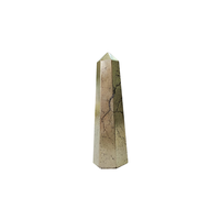 Tour de cristal de pyrite polie, obélisque en pierre dorée, gemme sculptée pour la décoration intérieure