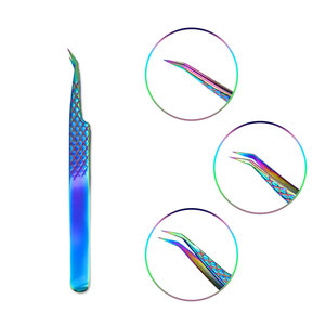 Applicateurs de cils en acier inoxydable, pinces à cils avec motifs et décorations, pinces à cils de haute qualité, logo OEM - Product Image 6