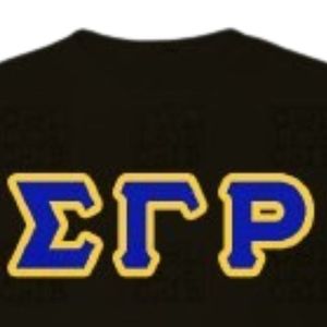 Camiseta Sigma Gamma Rho Negra con Letras Griegas, Azul, Informal para Mujer, Camiseta de Sororidad, Manga Corta, con Gráficos, Personalizada con Letras Griegas - Product Image 6