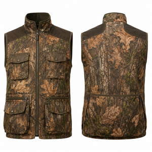 Gilet de chasse camouflage pour homme MEGAMAPLE, softshell, long, imperméable, respirant, en polyester, décontracté, pour l'été, vêtements de plein air - Product Image 1