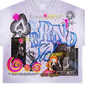 T-shirt oversize à manches courtes pour homme, streetwear, motif imprimé, col rond, jersey de coton, coupe classique - Product Image 5