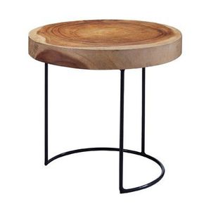 Table d'appoint décorative en bois avec structure en fer minimaliste, idéale pour l'organisation élégante de la maison - Product Image 4