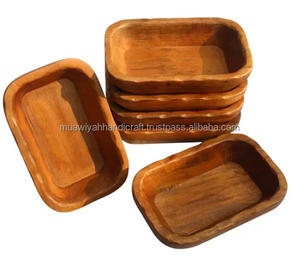 Tazón de masa de madera de alta calidad Precio barato Venta caliente Tazón de madera pulido sostenible para decoración de restaurante Mesa de comedor - Product Image 2