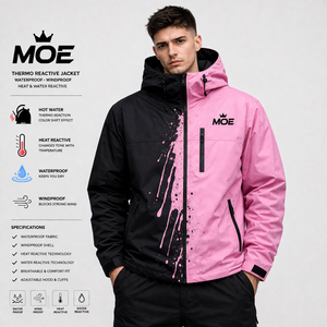 Fabricante de Ropa de Moda, Chaqueta Cortavientos Termocrómica, Reactiva al Calor y al Agua, Impermeable, para Hombre - Product Image 4