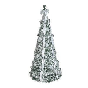 "6ft Pre-Lit Artificial Christmas <b>Tree</b> 150 <b>Lights</b> 36 Balls 6 Ribbons 1 Large Bow 18 Snowflakes for Indoor Holiday Decorating" - Product Image 2