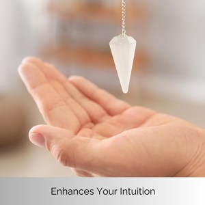 Péndulo de Selenita Blanca Natural Tallada, Gema para Radiestesia, Amuleto de Feng Shui, Amor de Hadas, Reiki, Meditación de Chakras, Venta al por Mayor - Product Image 5