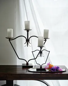 Candelabro Decorativo de Lujo en Dorado con Elegante Arte Floral, Ecológico, Decoración para el Hogar del Día de San Valentín, Hecho a Mano - Product Image 2