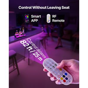 Display a 2 livelli per bottiglie di liquore illuminato a LED da 20 pollici per Whiskey Rack illuminazione USB RF Remote App 9 colori statici ripiano di controllo - Product Image 4