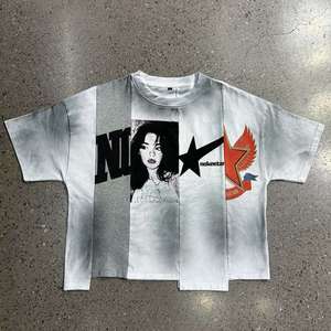 Camiseta con Serigrafía OEM ODM, Diseño Gráfico Personalizado, Algodón, Talla Grande, Informal, Camiseta de Moda Urbana con Serigrafía Premium - Product Image 1