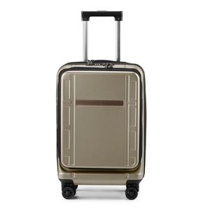 Valigia da cabina in alluminio da 20 pollici con scomparto frontale, doppie ruote girevoli, lucchetto TSA, approvata per il trasporto aereo - Product Image 2