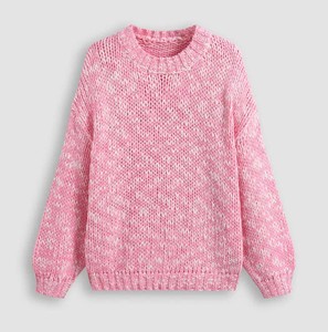 Pull en tricot style universitaire oversize, chaud pour l'hiver, toucher tricoté à la main, élégant, respirant, pour femme - Product Image 5