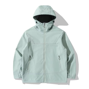 Veste softshell coupe-vent à manches longues noire pour homme, vêtements d'extérieur pour l'hiver - Product Image 3