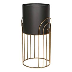 Powder Coated Metal Medium <b>Planter</b> With Designer <b>Gold</b> Stand for Home Garden Indoor Outdoor <b>Planters</b> - Product Image 3