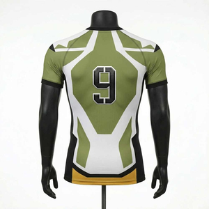 เสื้ออเมริกันฟุตบอลแบบกำหนดเอง สไตล์ล่าสุด ผลิตจากโพลีเอสเตอร์ 100% ระบายอากาศได้ดี แห้งเร็ว แขนสั้น สำหรับทีม - Product Image 2