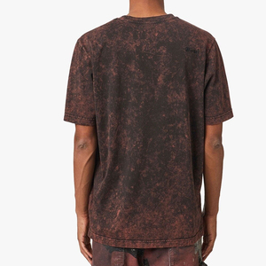 T-shirt homme délavé à l'acide, coupe oversize, style streetwear décontracté, en coton délavé, t-shirt homme délavé à l'acide, style rétro vintage, coton délavé, vêtement décontracté - Product Image 3