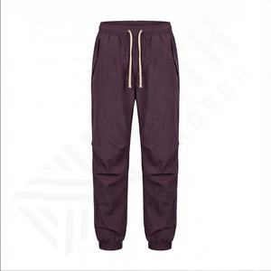 Pantalones informales de gran tamaño para hombre OEM, pantalones de chándal para hombre, pantalones de poliéster de nailon liso, pantalones de trabajo para correr para hombre - Product Image 2