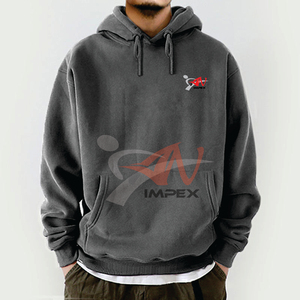 Sudadera con Capucha Oversize de Felpa Francesa Gruesa Personalizada al por Mayor para Hombre, con Bordado y Estampado Puff Esencial - Product Image 2