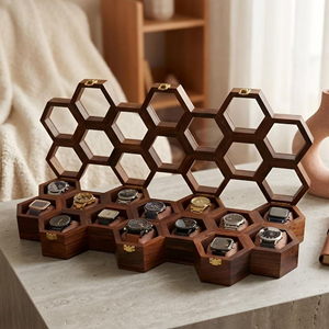 Caja Organizadora de Relojes de Madera para 6 Relojes, Caja Exhibidora de Relojes de Madera para 8 Relojes, Estuche de Almacenamiento para Colección de Relojes - Product Image 6